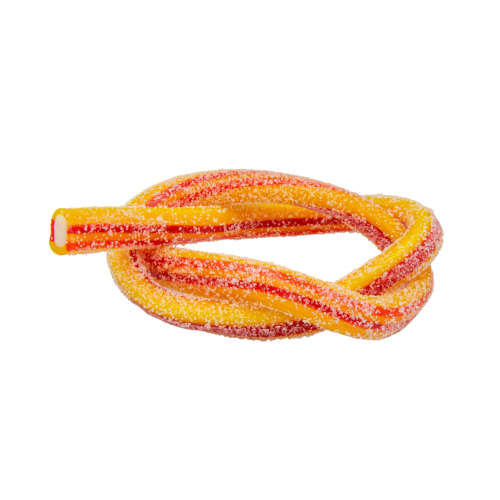 Kwaśne Żelki "Mega Kable Mega Żele Duo Truskawka- Banan" 3,2kg 40szt. o smaku truskawkowo- bananowym