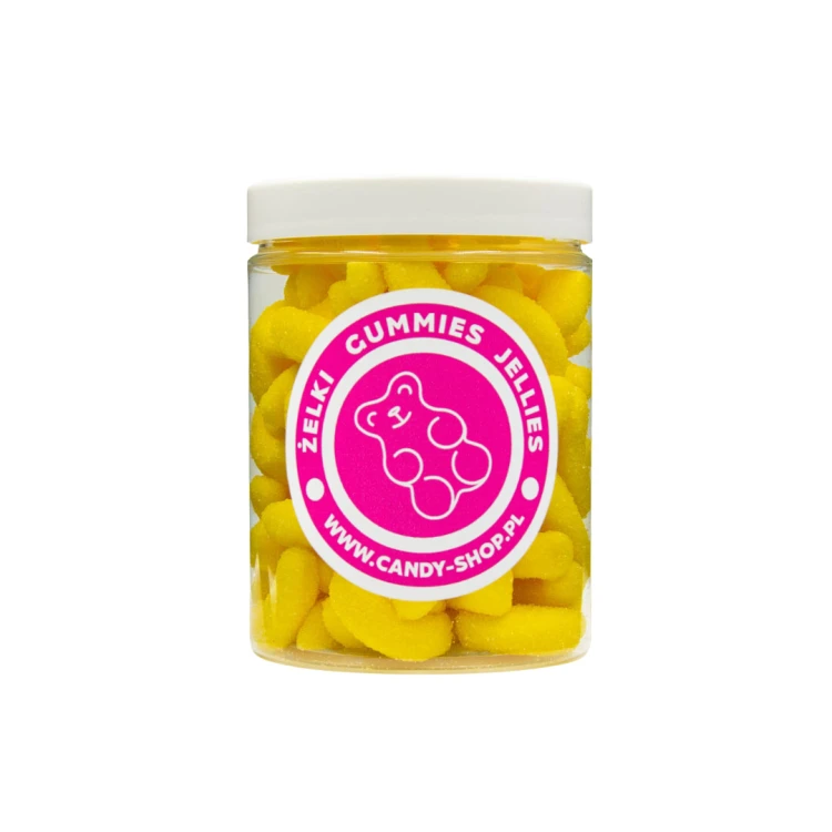 Żelki "Mini Bananki" w cukrze 1kg o smaku bananowym