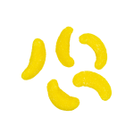 Żelki "Mini Bananki" w cukrze 1kg o smaku bananowym