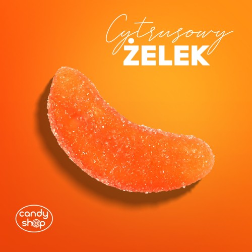 Żelki "Grejpfrutki" w cukrze 1kg o smaku cytrynowo-pomarańczowym
