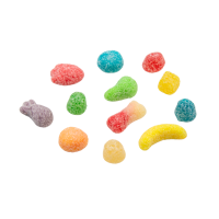 Kwaśne Żelki "Mini Mix" 1kg w cukrze o smaku owocowym