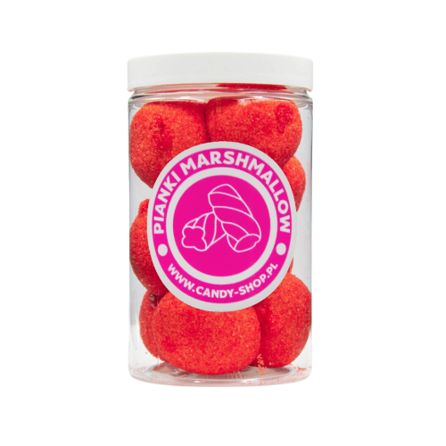 Pianki "Okrągłe Czerwone" 900g o smaku truskawkowym