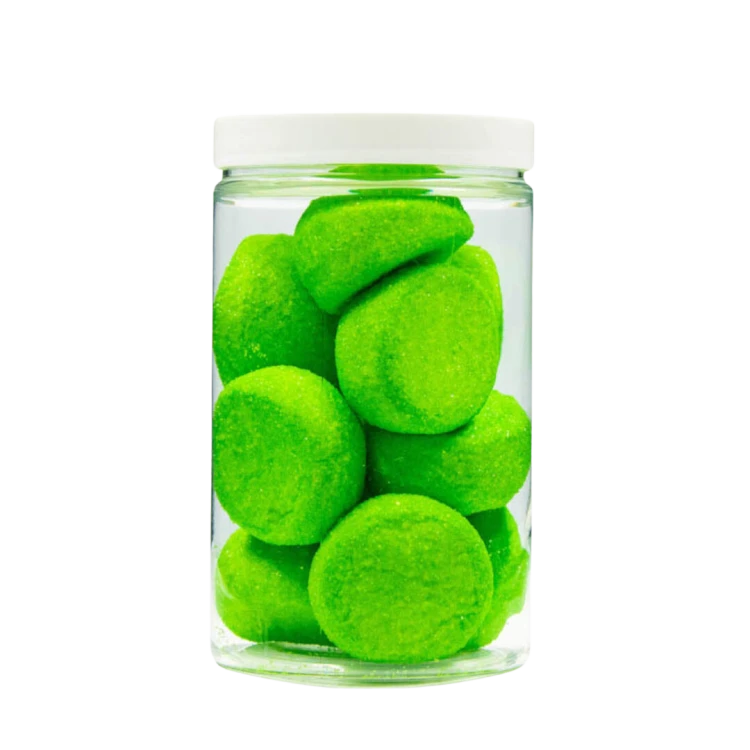 Pianki "Okrągłe Zielone" 900g o smaku jabłkowym