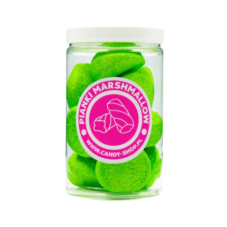Pianki "Okrągłe Zielone" 900g o smaku jabłkowym