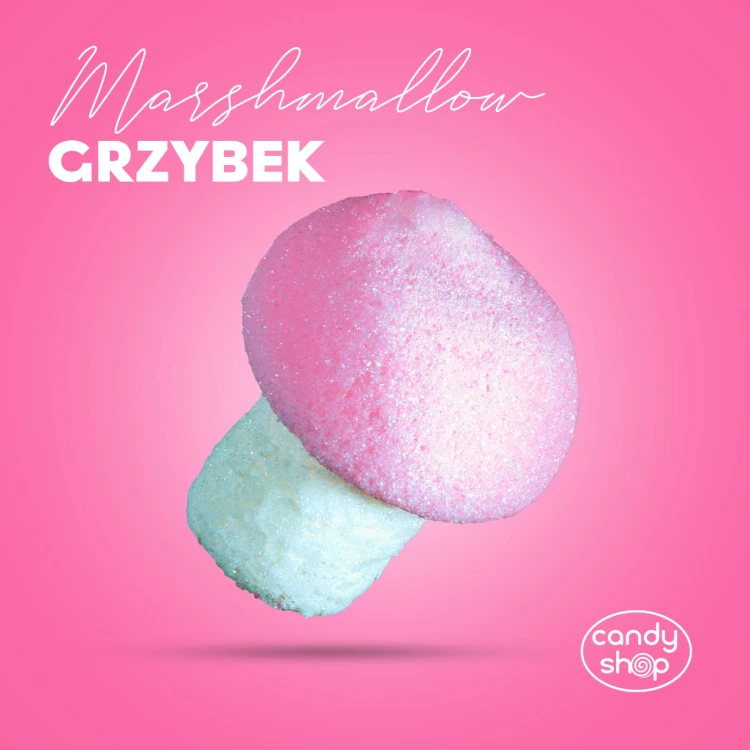 Pianki "Grzybki" 900g o smaku truskawkowym