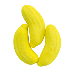 Pianki "Banany" 1kg o smaku bananowym z nadzieniem o smaku orzechowym