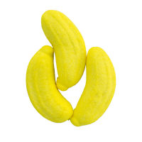 Pianki "Banany" 1kg o smaku bananowym z nadzieniem o smaku orzechowym
