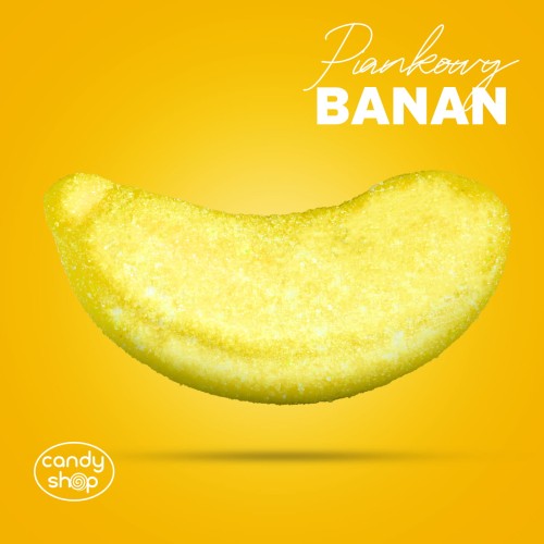 Pianki "Banany" 1kg o smaku bananowym z nadzieniem o smaku orzechowym