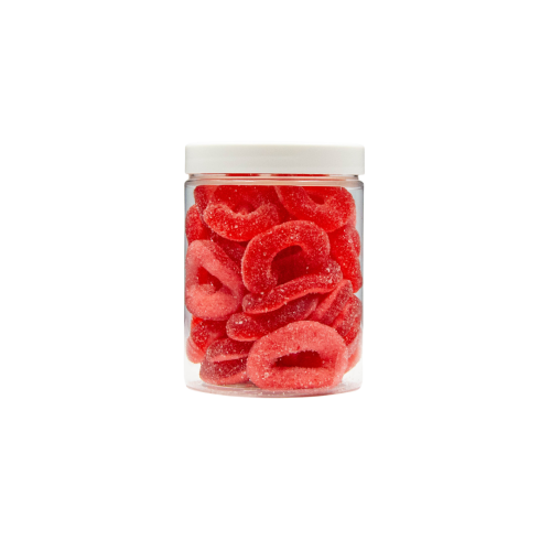 Żelki "Koła" w cukrze 1kg o smaku truskawkowym
