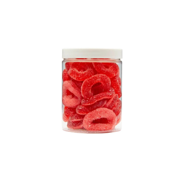 Żelki "Koła" w cukrze 1kg o smaku truskawkowym
