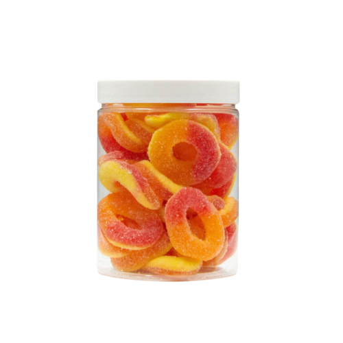 Żelki "Koła" w cukrze 1kg o smaku brzoskwiniowym