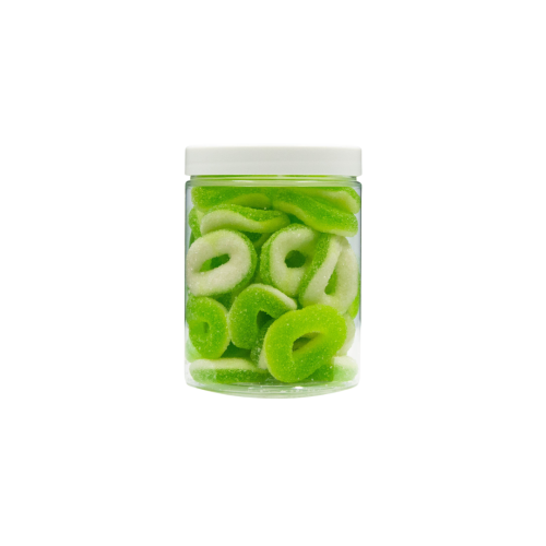 Żelki "Koła" w cukrze 1kg o smaku jabłkowym