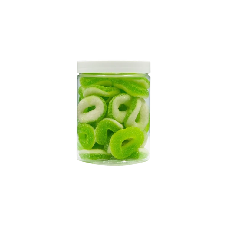 Żelki "Koła" w cukrze 1kg o smaku jabłkowym