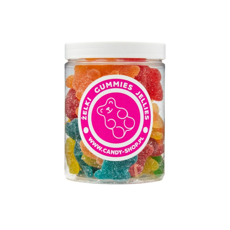 Żelki "Tęczowe Misie"  w cukrze 1kg o smaku owocowym