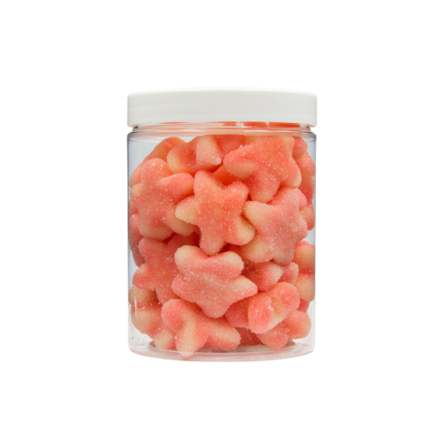 Żelki "Gwiazdki" w cukrze 1kg o smaku jogurtowo-truskawkowym