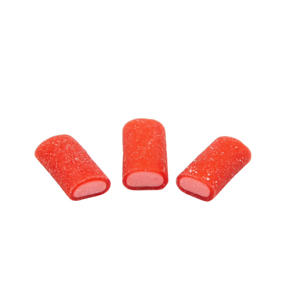 Żelki "Kabelki" w cukrze 1kg o smaku gumy balonowej