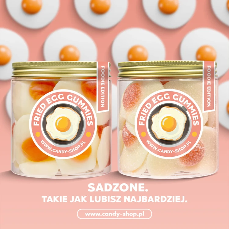Żelki "Jajka Sadzone XXL" 500g o smaku waniliowym