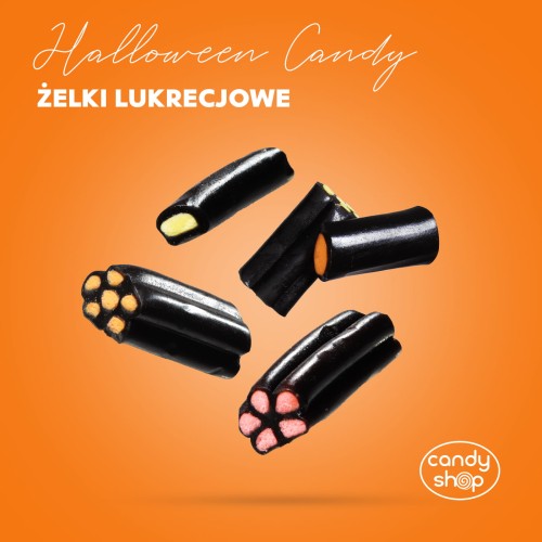 Żelki "Mini Kabelki" 1kg o smaku lukrecjowym