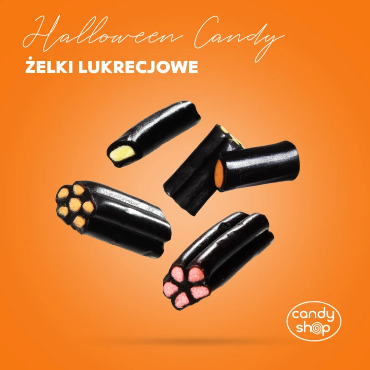 Żelki "Mini Kabelki" 1kg o smaku lukrecjowym