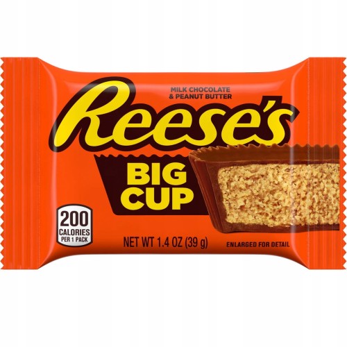 Reese’s Big Cup 39g Duża czekoladowa babeczka z kremem orzechowym w polewie mlecznej