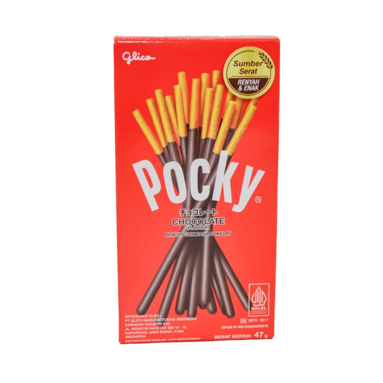 Pocky Chocolate 47g Paluszki zbożowe o smaku czekoladowym