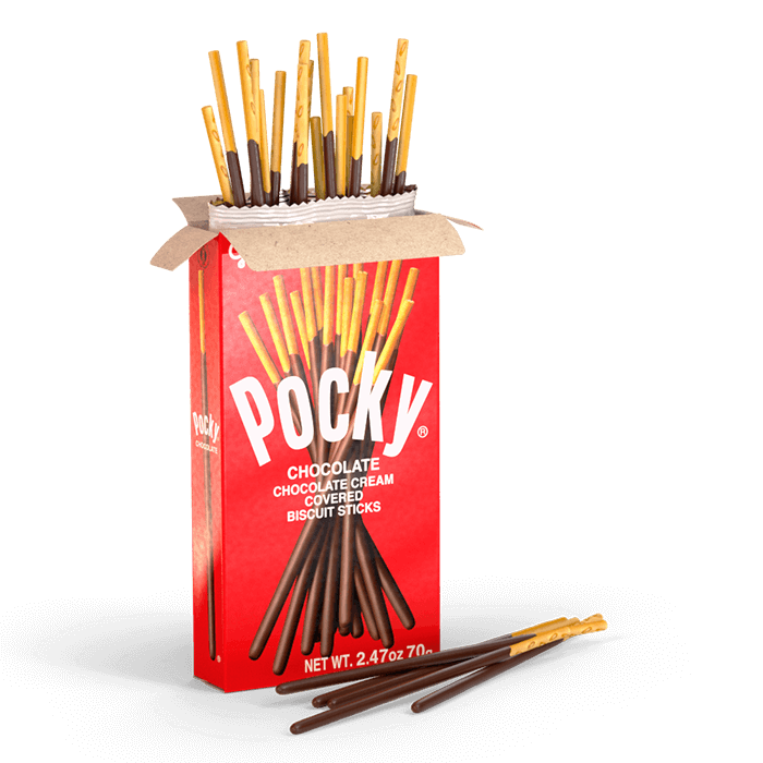 Pocky Chocolate 47g Paluszki zbożowe o smaku czekoladowym
