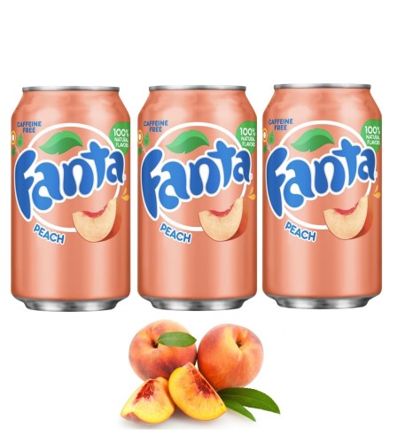 Fanta Peach 355ml Napój gazowany o smaku brzoskwiniowym
