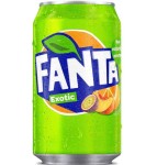 Fanta Exotic 330ml Napój gazowany o smaku pomarańczy, marakui i brzoskwini