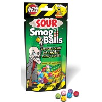 Toxic Waste Sour Smog Balls 85g Ekstremalnie kwaśne cukierki o smaku owocowym "Kule ze smogiem" Chrupiące z żującym wnętrzem
