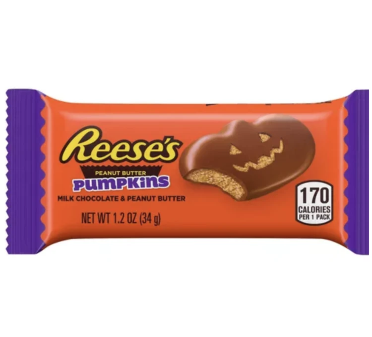 Reese's Peanut Butter Pumpkins 34g  czekoladowa babeczka w kształcie dyni z kremem orzechowym w polewie mlecznej