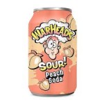 Warheads Sour Peach Soda 330ml Kwaśny napój gazowany o smaku brzoskwiniowym