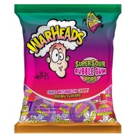 Warheads Super Sour Bubble Gum Pops Orginal Flavours 105g Lizaki z gumą balonową o smaku owocowym