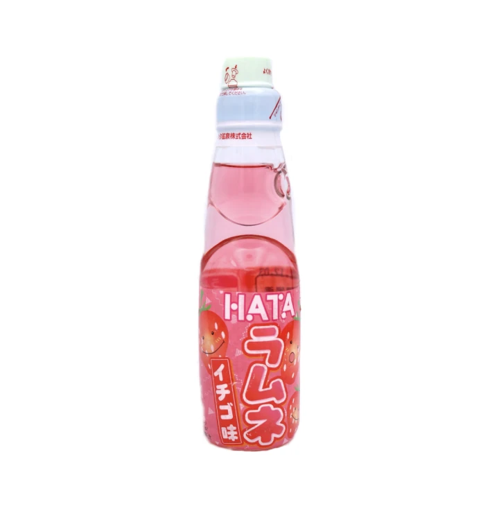 Hata Ramune Strawberry Soda 200ml Japoński napój gazowany o smaku truskawkowym