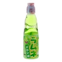 Hata Ramune Melon Soda 200ml Japoński napój gazowany o smaku melonowym