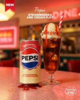 Pepsi Strawberries 'N' Cream 330ml Napój gazowany BEZ CUKRU o smaku truskawkowo- śmietankowej coli