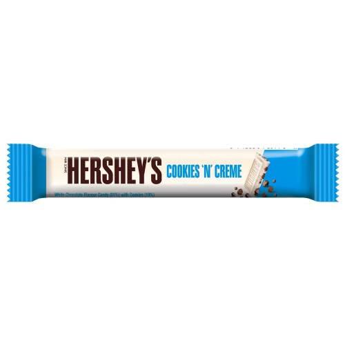 Hershey's Cookies 'N' Creme 15g Baton o smaku białej czekolady z chrupiącymi ciasteczkami