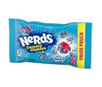 Nerds Very Berry Gummy Clusters 85g Rozpuszczalne gumy w posypce  z cukierków nerds o smaku owocowym
