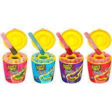 Juicy Drop Gummy Dipperz Sticks with Sour Gel 96g Żelkowe patyczki o smaku owocowym z kwaśnym żelem o smaku owocowym