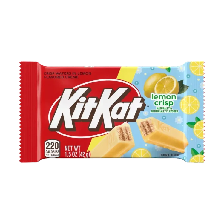 Kitkat Lemon Crisp 42g Chrupiacy wafelek o smaku cytrynowym