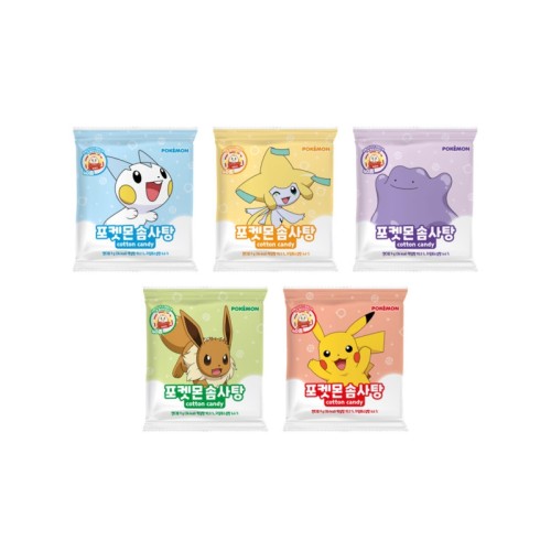 Pokemon Cotton Candy Asian 9g Kolorowa wata cukrowa