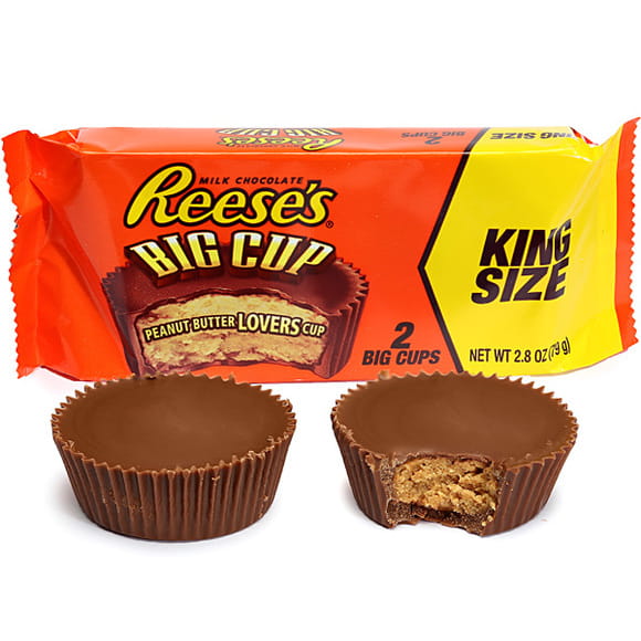 Reese's Big Cup 2 Peanut Butter Cups 79g Dwie duże babeczki z kremem orzechowym w polewie mlecznej