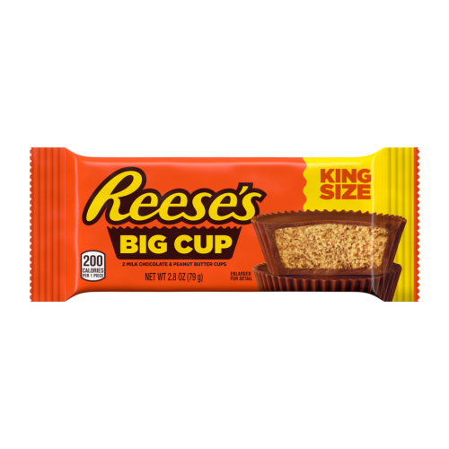 Reese's Big Cup 2 Peanut Butter Cups 79g Dwie duże babeczki z kremem orzechowym w polewie mlecznej