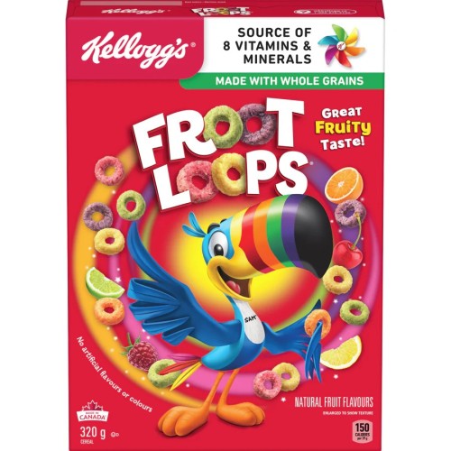 Płatki Śniadaniowe Froot Loops 320g o smaku owocowym
