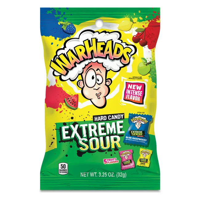 Warheads Extreme Sour 28g Kwaśne landrynki o smaku owocowym