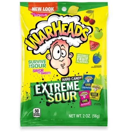 Warheads Extreme Sour 92g Kwaśne landrynki o smaku owocowym