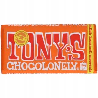 Tony's Chocolonely Vollmilch Karamell Meersalz 180g Belgijska czekolada mleczna z kawałkami karmelu i solą morską