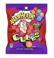 Warheads Sour Chewy Cubes 99g Kwaśne ciągnące żelki w różnych smakach owocowych