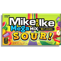 Mike and Ike Sour Mega Mix 10 Flavours 120g Kwaśne cukierki o smaku 10 owoców