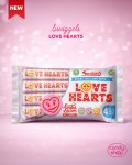 Swizzels Love Hearts 4 Pack 105g Cukierki musujące "serduszka" o smaku owocowym