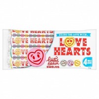 Swizzels Love Hearts 4 Pack 105g Cukierki musujące "serduszka" o smaku owocowym